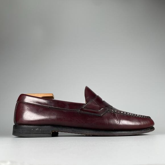 G.H. Bass Men’s Size 9 W Oxblood Red Leather Penny Loafers Dress Shoe Casual GUC main image 4